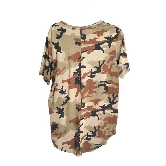 PACSUN, MENS CAMO PRINT LONGER FIT SHORT SLEEVE CREW NECK T-SHIRT SIZE MEDIUM - Picture 2 of 7